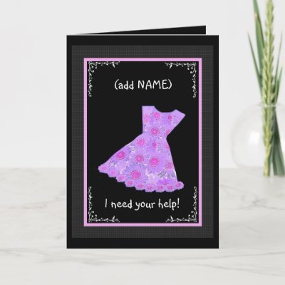 Lilac Bridesmaid Dresses on Custom Name Junior Bridesmaid Lilac Purple Dress Greeting Cards From
