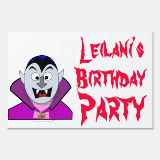 Custom Name Kid Halloween Birthday Party Yard Sign