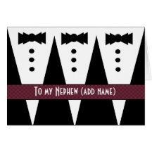 Custom Name NEPHEW Ring Bearer - Thank You Card