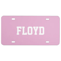 Custom Name Pink Pearl License Plate at Zazzle