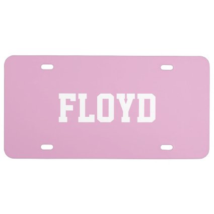 Custom Name Pink Pearl License Plate