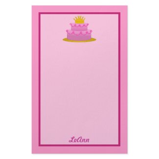 Pink Princess Personalized Stationery for Girls