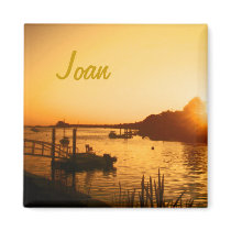 Custom Name Sunset Magnet