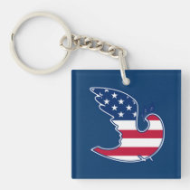 Custom Name . USA Patriotic Design Gift Keychains key chains