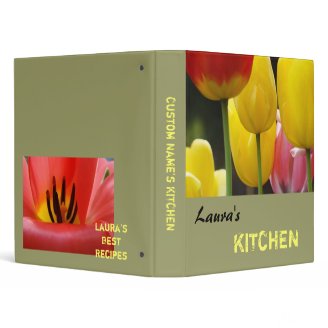 Custom Name's KITCHEN Best Recipes book binder