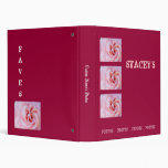 Custom Name's Photos album book binder Rose Pink