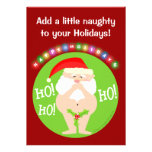 Custom Naughty Santa Christmas Party Invitation