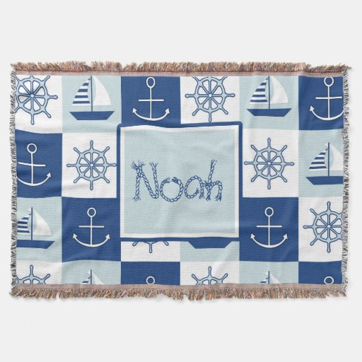 Custom Nautical Throw Blanket