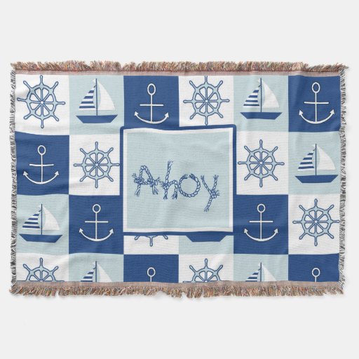 Custom Nautical Throw Blanket