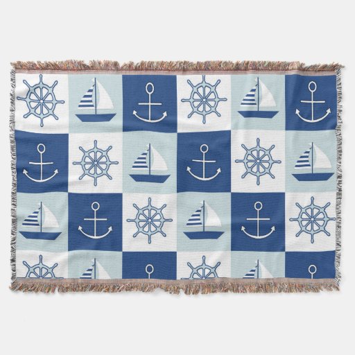 Custom Nautical Throw Blanket