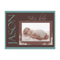 Custom new baby announcement postcards