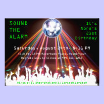 Custom Nightclub Birthday Party Invites invitations