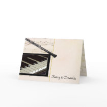 Custom oboe and piano design card