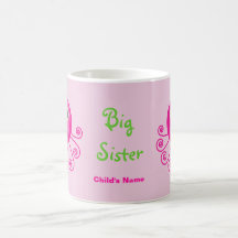 Custom Octopus Big Sister Child's Name Mug