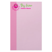 Custom Octopus Big Sister Child's Name Stationery Design