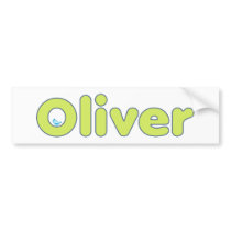 Custom Oliver Baby Bottle Bumper Sticker