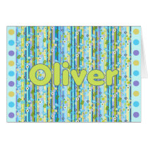 Custom Oliver Baby Bottle cards