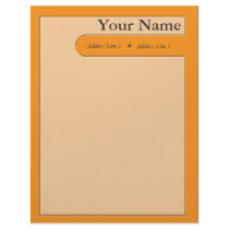 Custom Orange Beveled Letterhead
