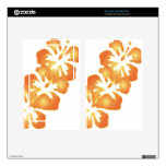 Custom Orange Hibiscus Flowers in Digital Art Kindle Fire Decals