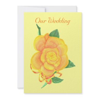 Custom Orange Rose Wedding Invitations zazzle_invitation