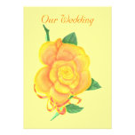 Custom Orange Rose Wedding Invitations invitations
