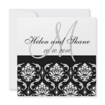 Custom Order for Helen Damask Wedding invitation