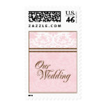 Custom Our Wedding Medium Postage-Blush & Brown postage