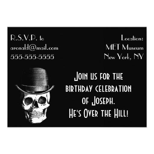 Custom Over the Hill Birthday Party Invitation