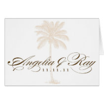 Custom Palm Tree Wedding Logo cards