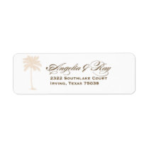 Custom Palm Tree Wedding Logo labels