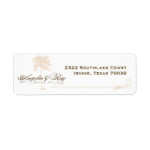 Custom Palm Tree Wedding Logo labels