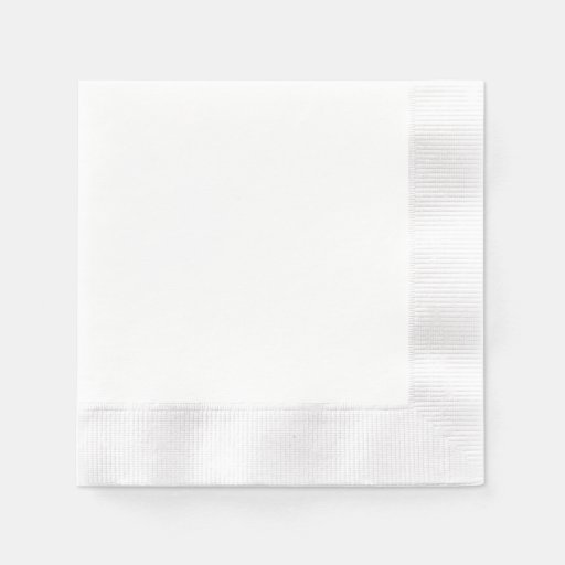 White Coined Cocktail Paper Napkins Zazzle
