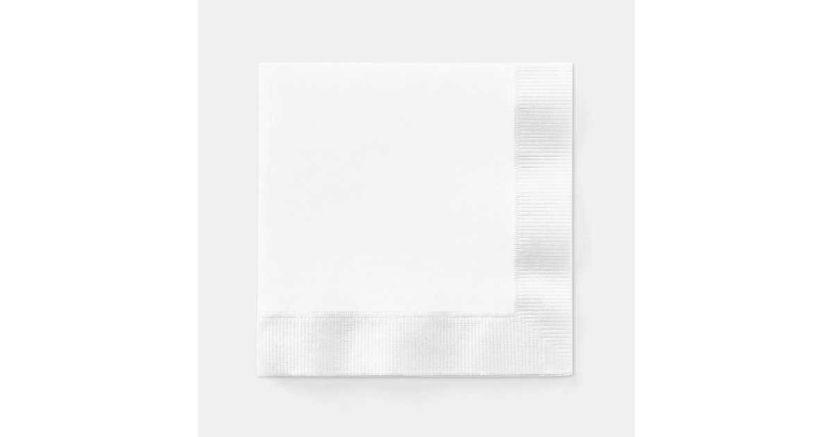 White Coined Cocktail Paper Napkins Zazzle