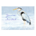 Custom Party Invite Great Blue Heron Bird invitations