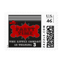 Custom Party Time Cowboy Postage Stamps