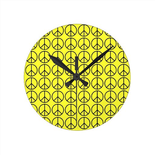 Custom Peace Sign Clock
