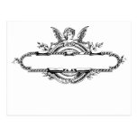 Custom personalize angel cherub fleur di lis print postcards