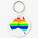 Custom Personalized Aussie Gay Pride Keychains by naturetees Custom Personalized Aussie Gay Pride Keychains