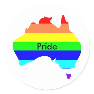 Custom Personalized Aussie Gay Pride Stickers sticker