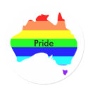 Custom Personalized Aussie Gay Pride Stickers by naturetees Custom Personalized Aussie Gay Pride Stickers