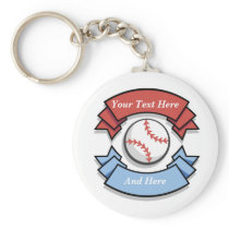 Custom Personalized Baseball Keychain