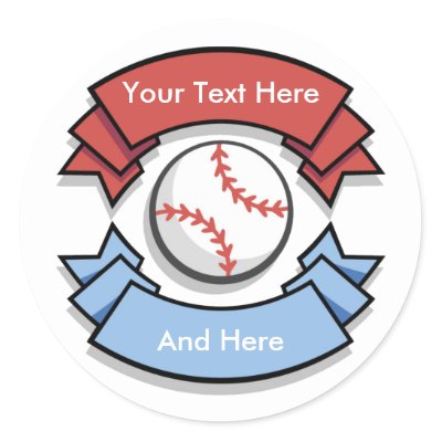 Personalized Stickers on Custom Personalized Baseball Stickers From Zazzle Com