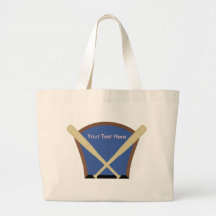 Custom Personalized Baseball Tote Bags