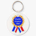 Custom Personalized Blue Ribbon Award Keychains