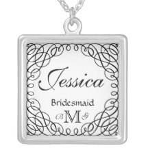 Custom Personalized Bridesmaid Necklace