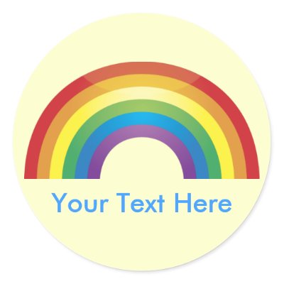 Personalized Stickers on Custom Personalized Classic Rainbow Stickers From Zazzle Com