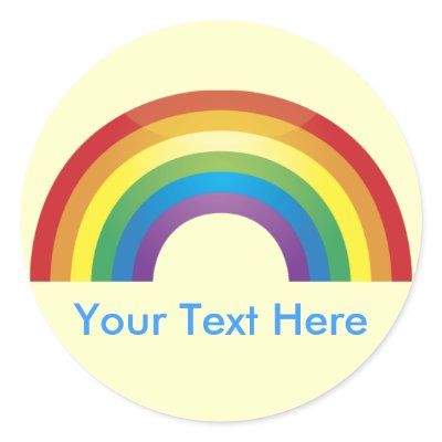 Custom Personalized Classic  Rainbow Stickers by iheartshop
