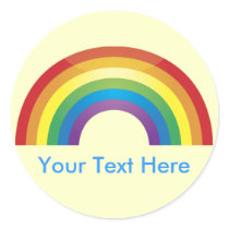 Custom Personalized Classic Rainbow Stickers by iheartshop Custom Personalized Classic Rainbow Stickers