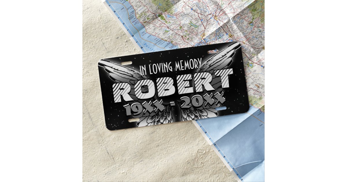 Custom Personalized Memorial License License Plate Zazzle