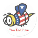 Custom Personalized Patriotic Bumblebee Stickers by redwhiteandblue Custom Personalized Patriotic Bumblebee Stickers